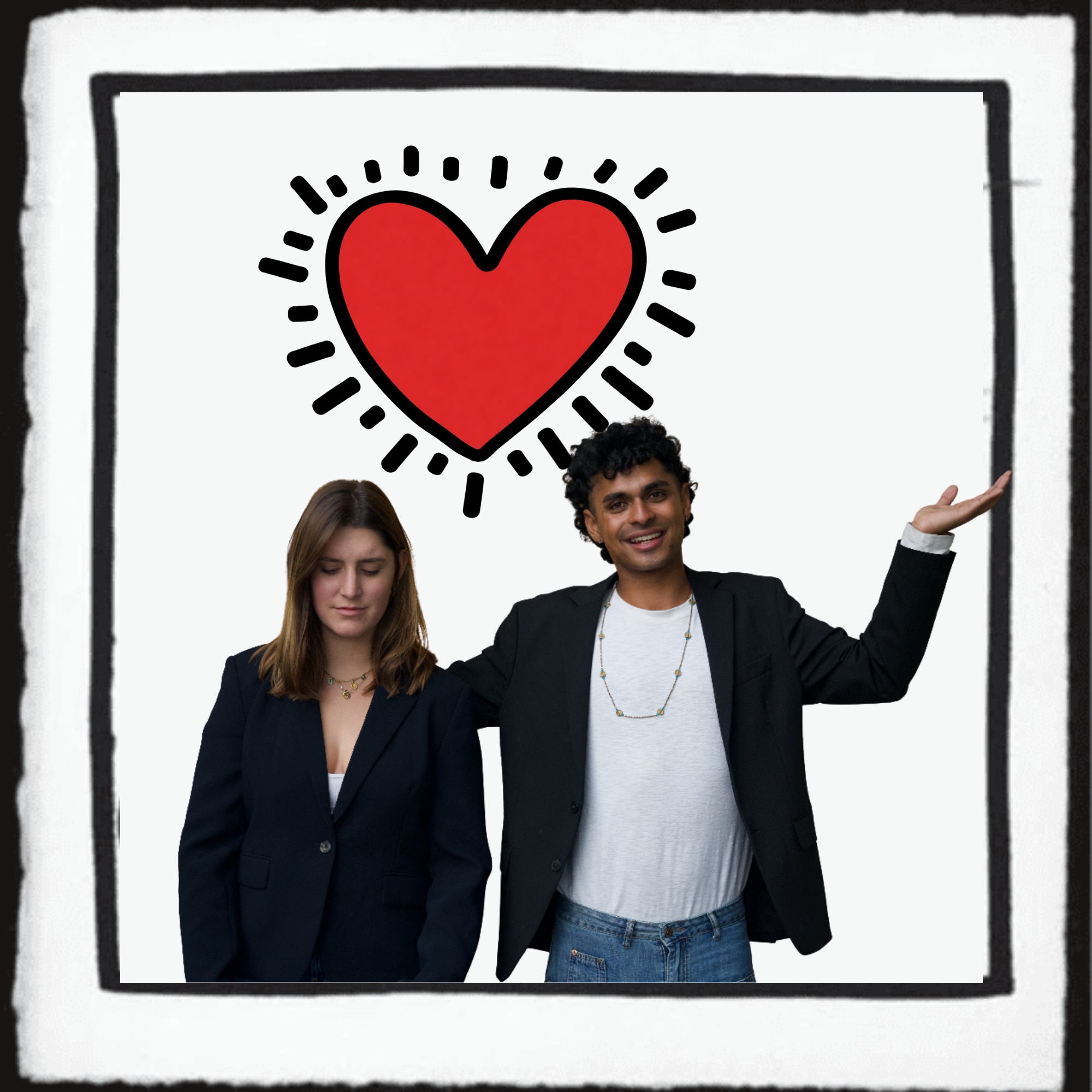 Madhav & Eva as Keith Haring figures